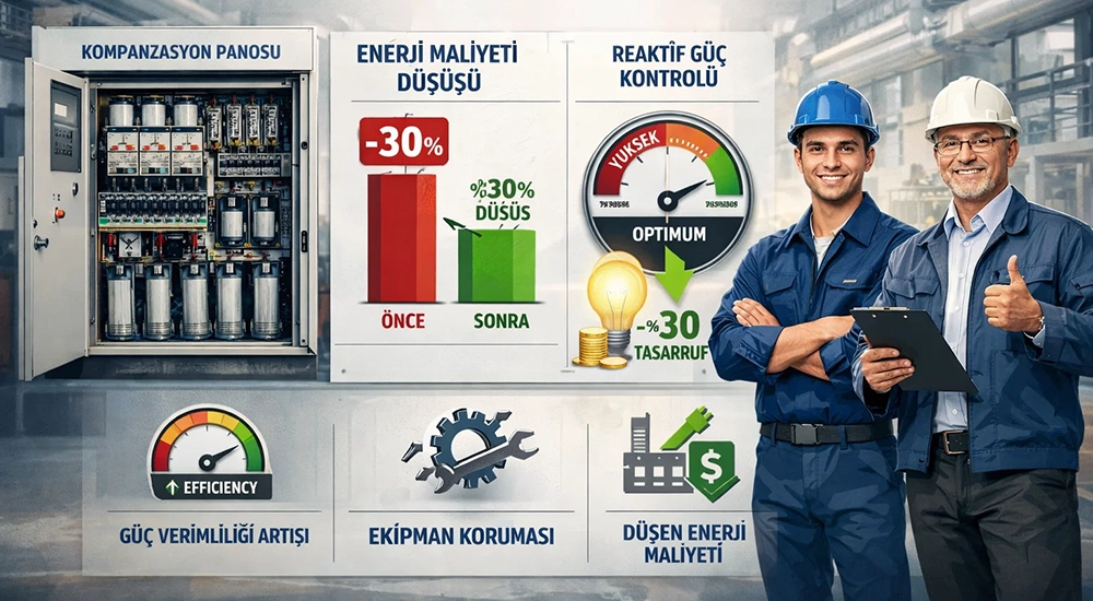 Kompanzasyon Panosu ile Enerji Tasarrufu ve Maliyet Düşürme